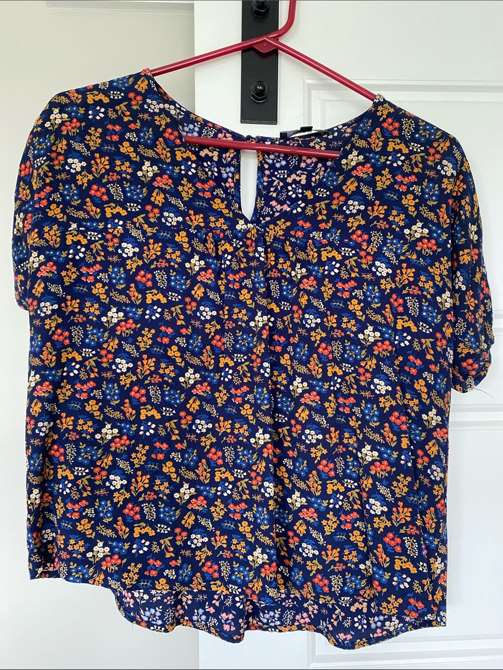 Madewell - Floral Short-Sleeve Blouse - Navy Multi